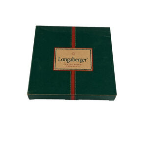 Vintage 2002 Longaberger 4 Pewter Basket Ornaments #77456 New